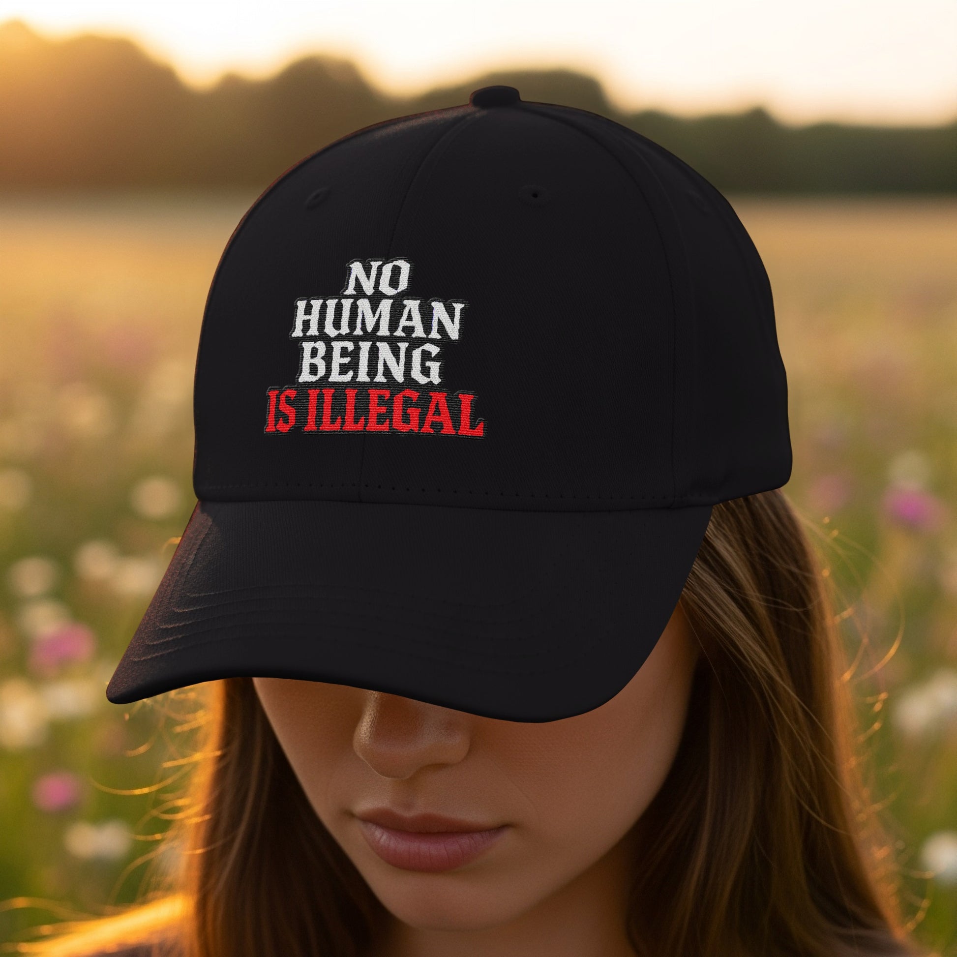No Human Being Is Illegal Statement Cap product