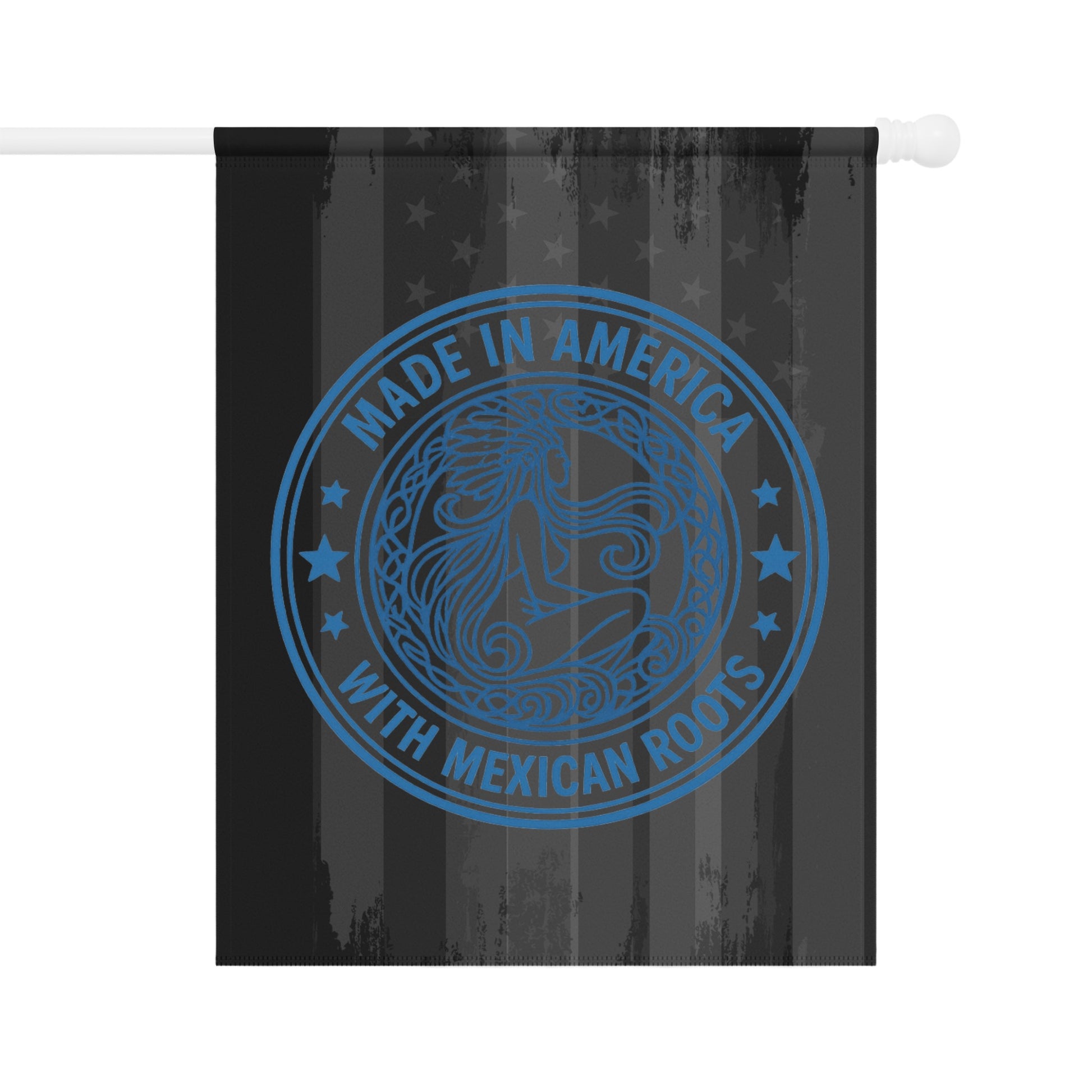 Made in America With Mexican Roots Decorative Flag