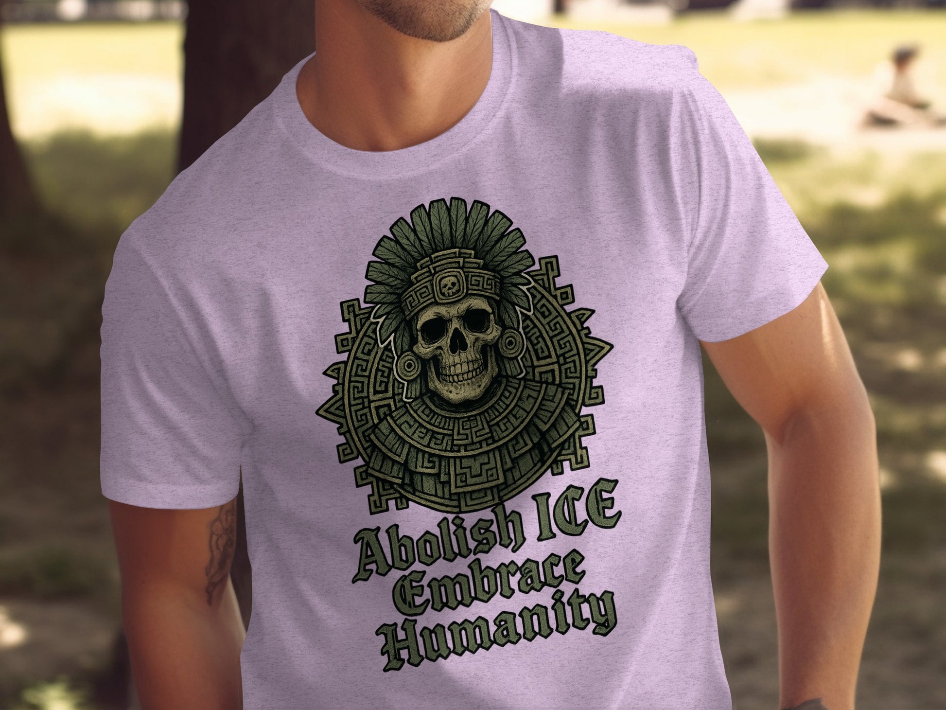 Abolish ICE Embrace Humanity Graphic Design T-Shirt