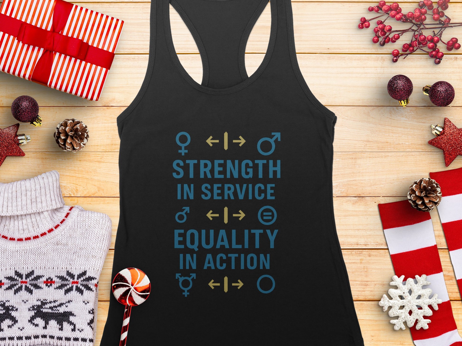 Strength Equality Message Tank Top