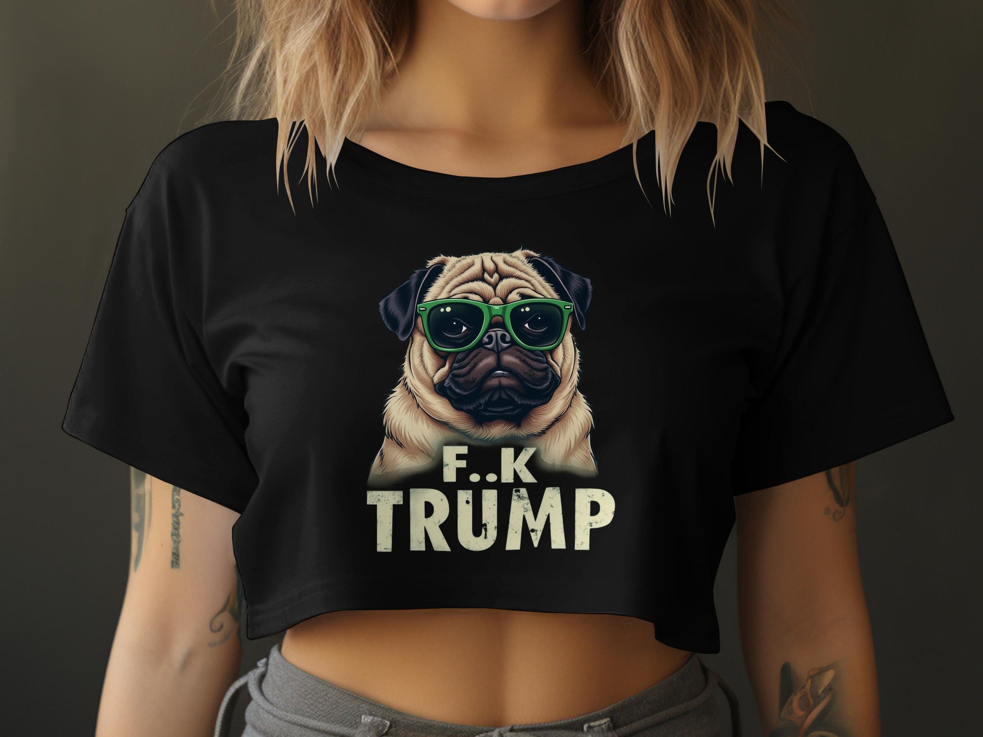 Pug Wearing Sunglasses F K Trump Statement product