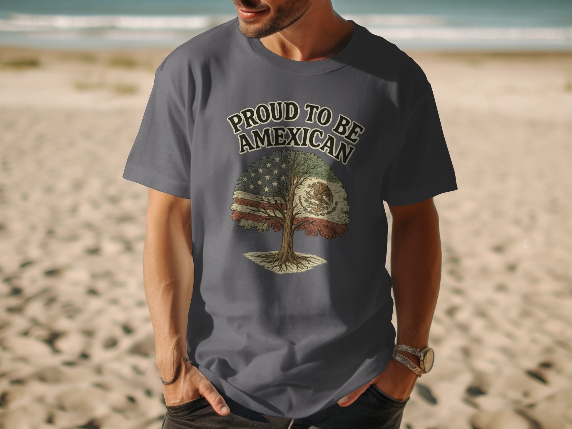 Proud to Be American Tree Graphic T-shirt product