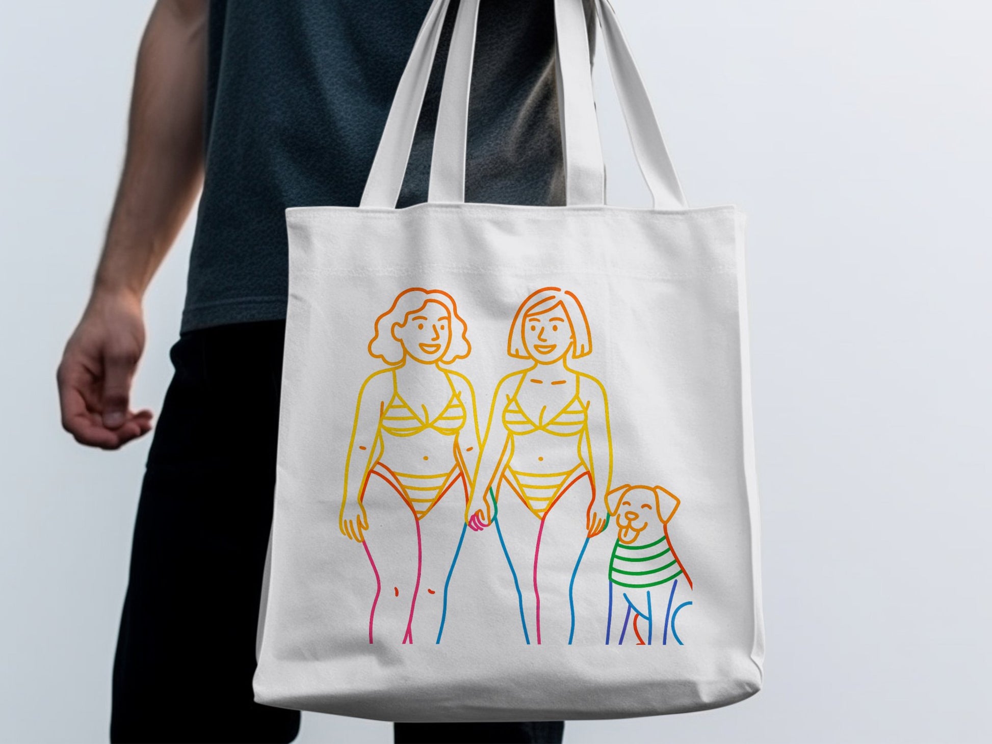 Stylish Tote Bag with Beach Design Tote Bag product