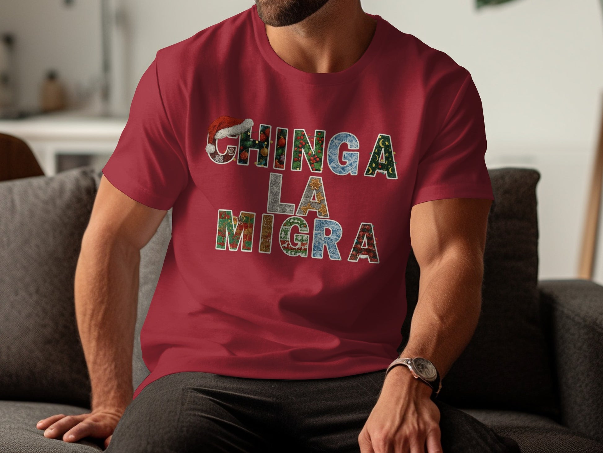 Chinga La Migra Graphic Print Comfortable Fit Shirt