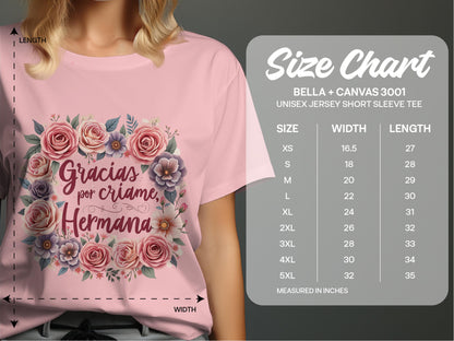 Gracias Por Cuidarme Hermana Floral Graphic Shirt product type