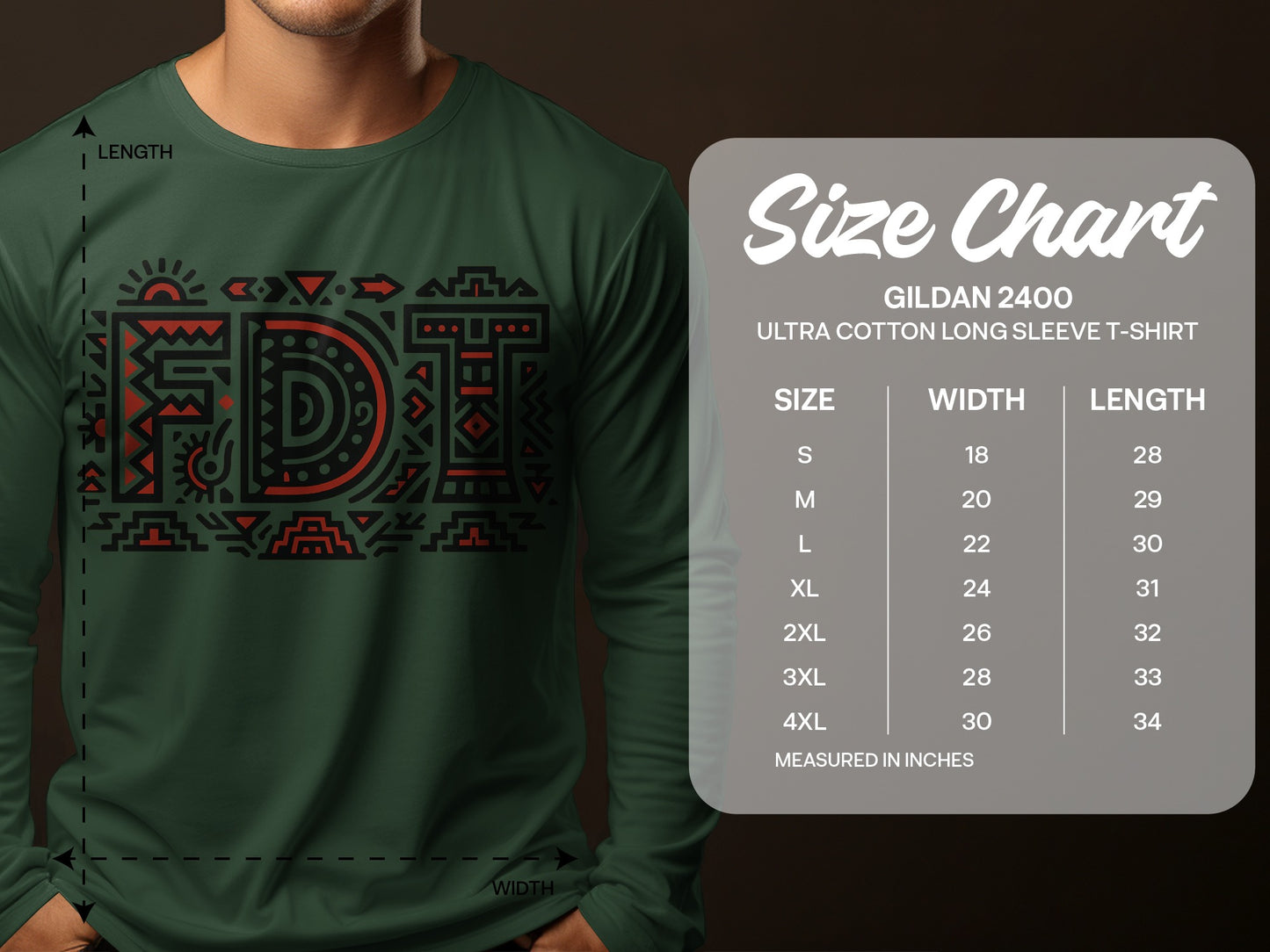 FDT Gildan 2400 Ultra Cotton Long Sleeve T-Shirt