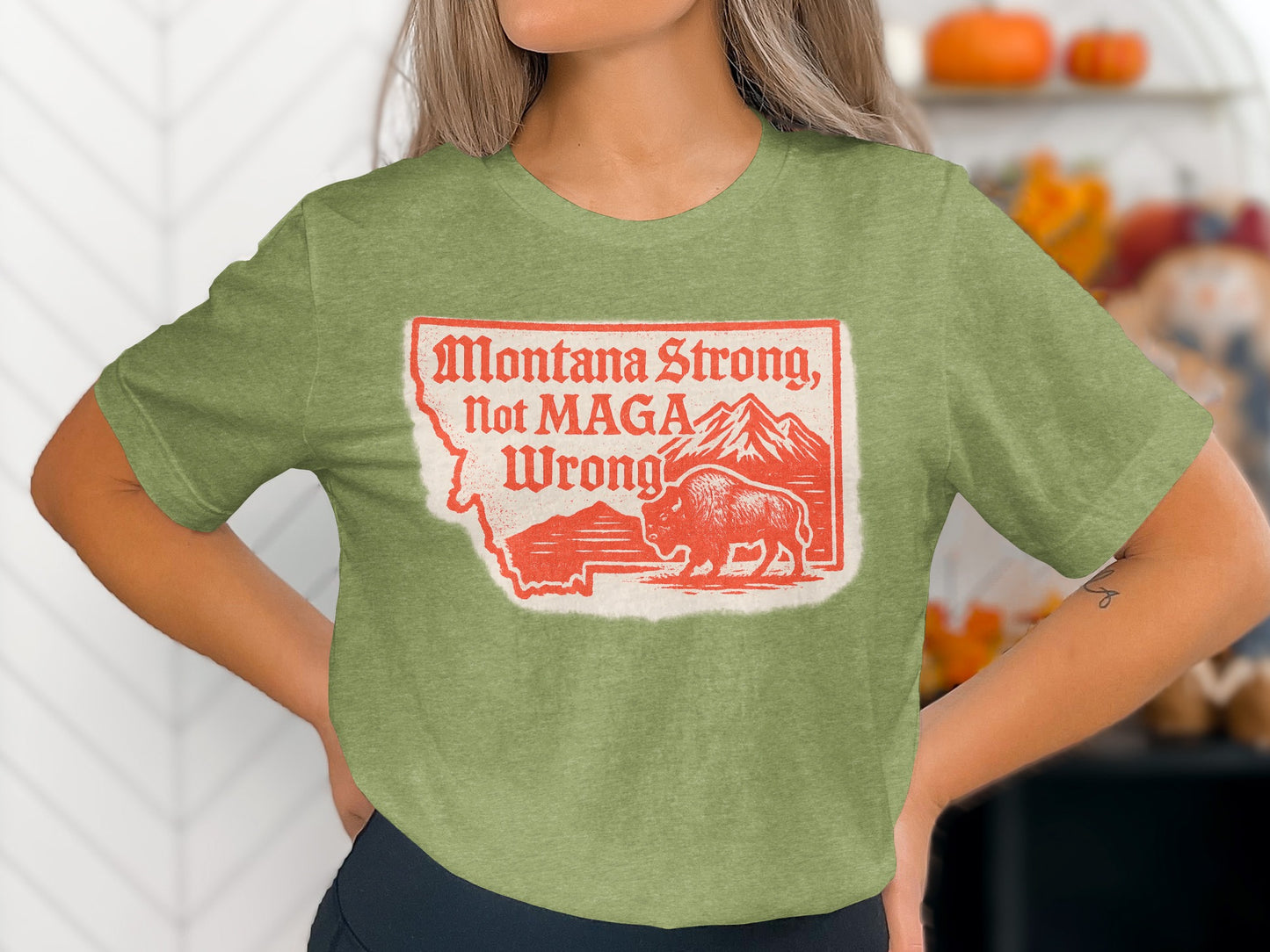 Montana Strong Not MAGA Wrong Graphic Tee product