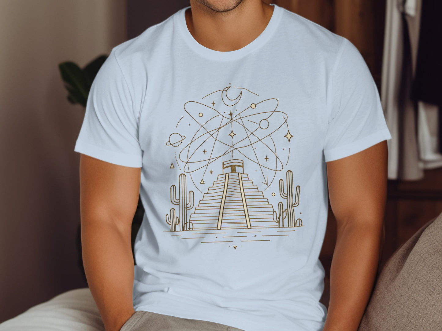 Ancient Mayan Pyramid Graphic Tee Shirt product type