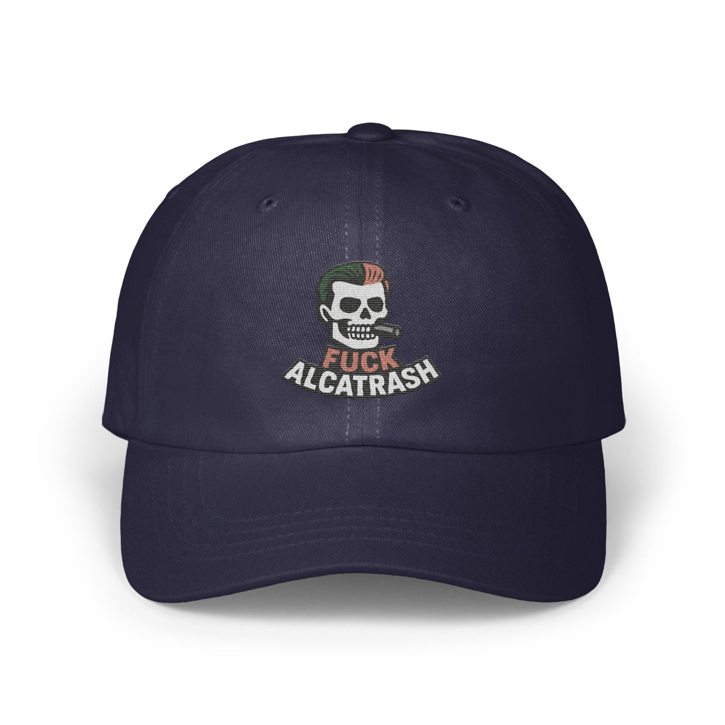 Fuck Alcatrash Skull Design Navy Blue Cap product