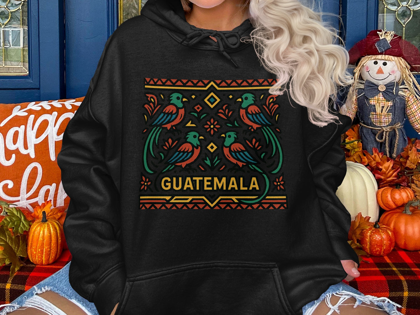 Colorful Guatemala Bird Design Hoodie product type