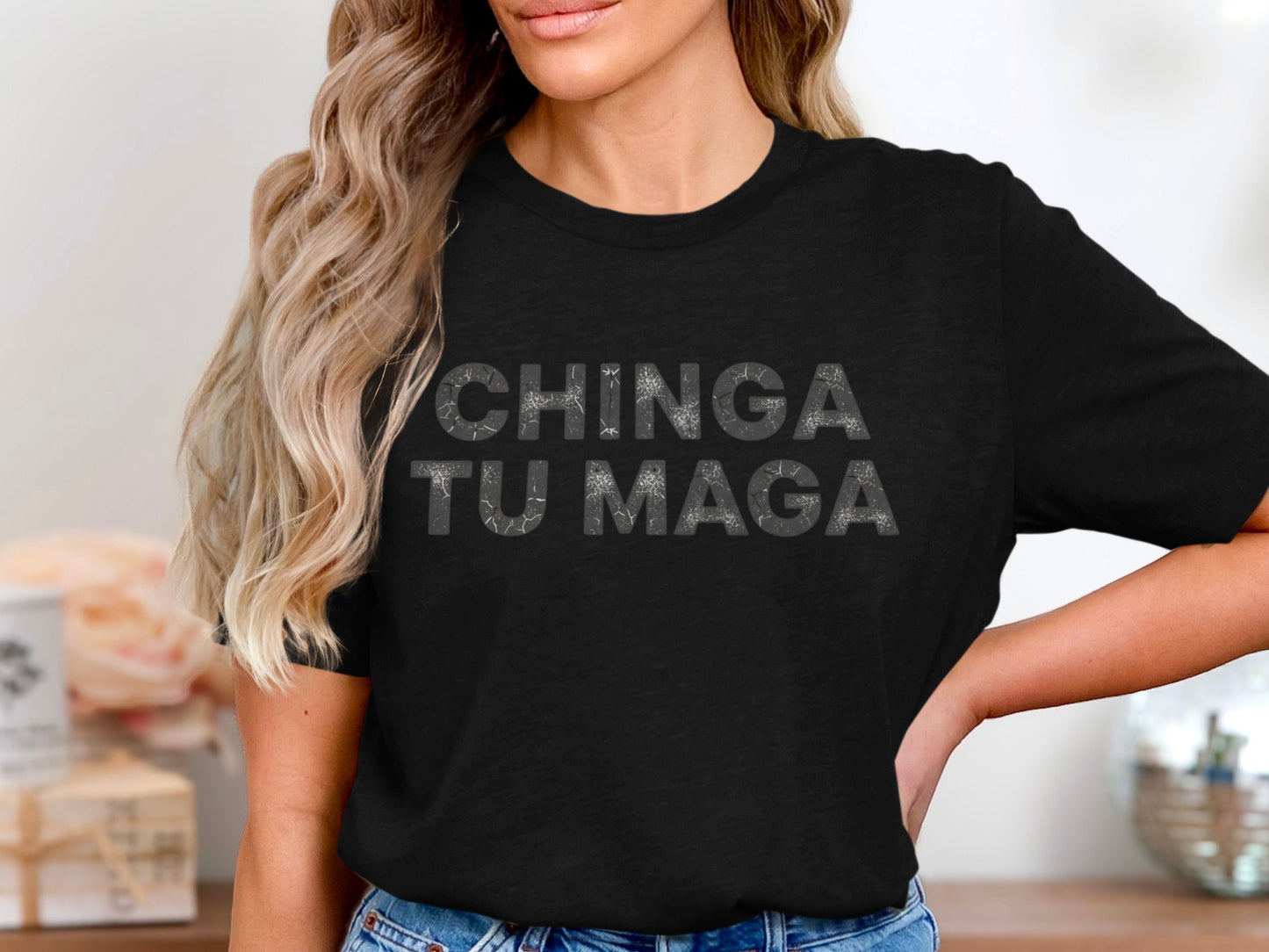 Chinga Tu Maga Slogan Shirt For Casual Wear