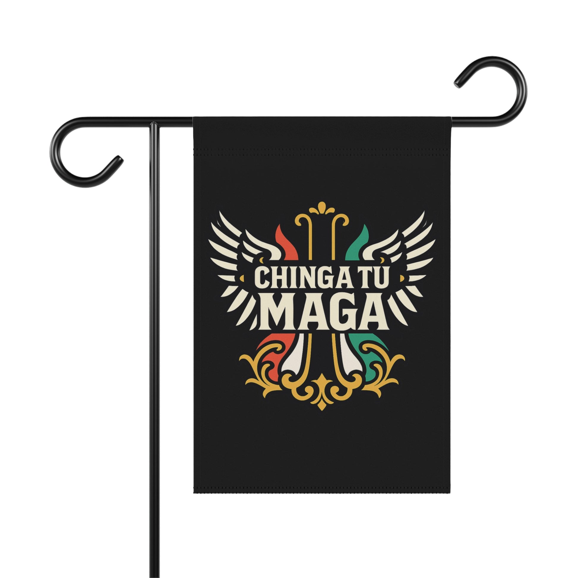 Chinga Tu Maga Garden Flag with Decorative Wings