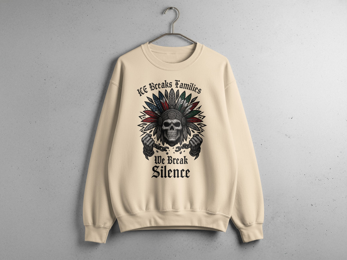 We Break Silence Skull Graphic Sweatshirt
