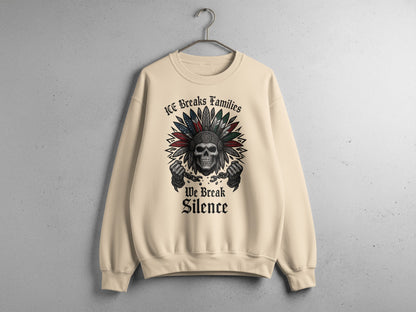 We Break Silence Skull Graphic Sweatshirt