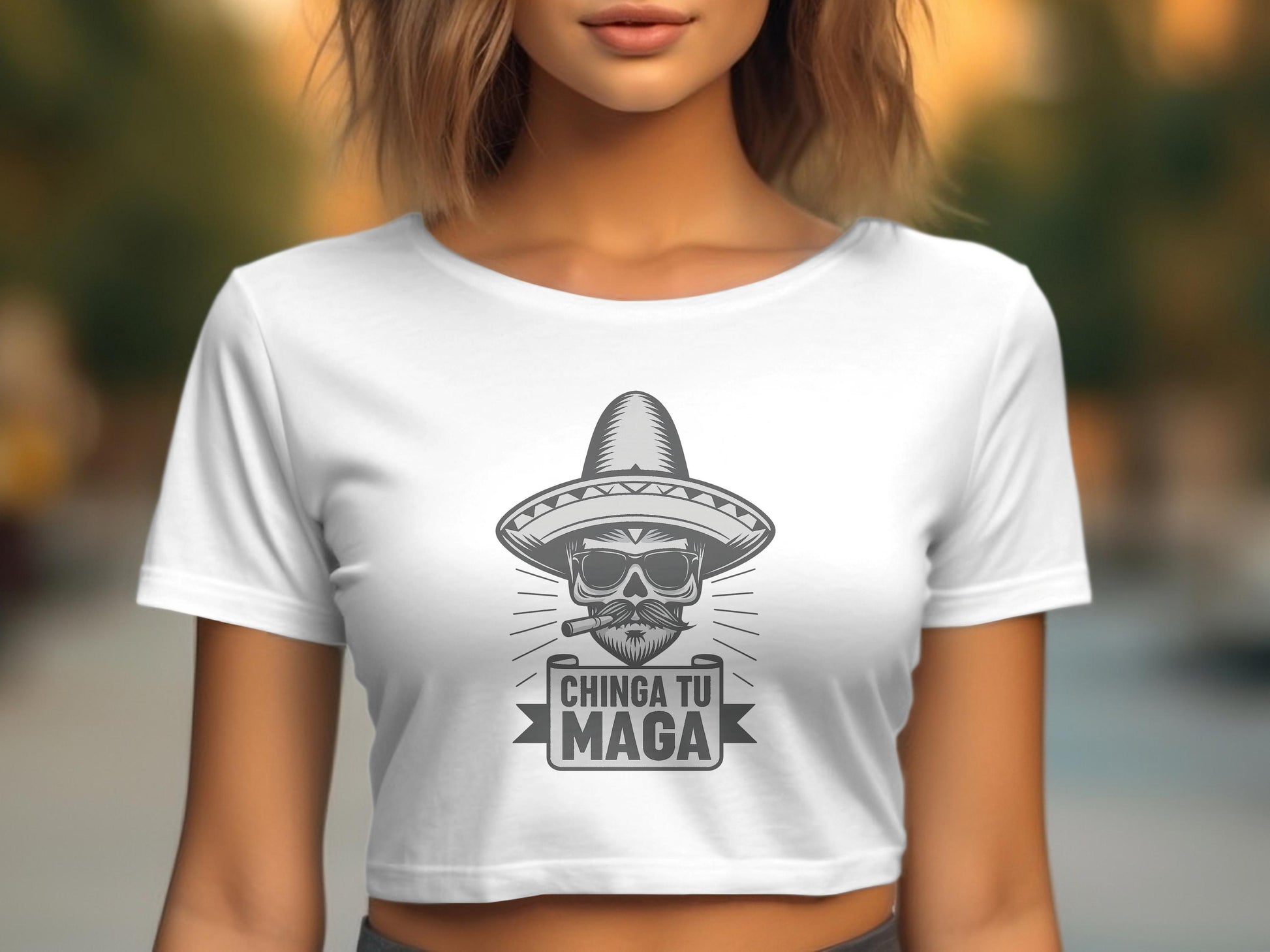Chinga Tu Maga Graphic Cropped Tee product type