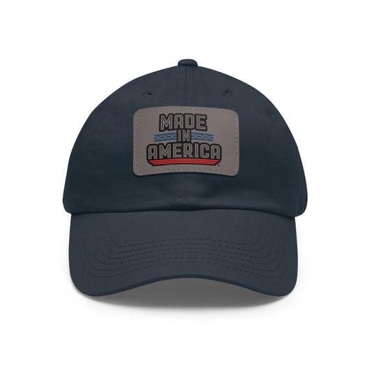 Men's Dad Hat - Made in America Leather Patch Cap