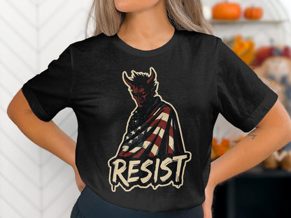 Resist Devil Illustration Graphic T-Shirt product type