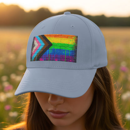 Rainbow Drip Flag Design Adjustable Cap product