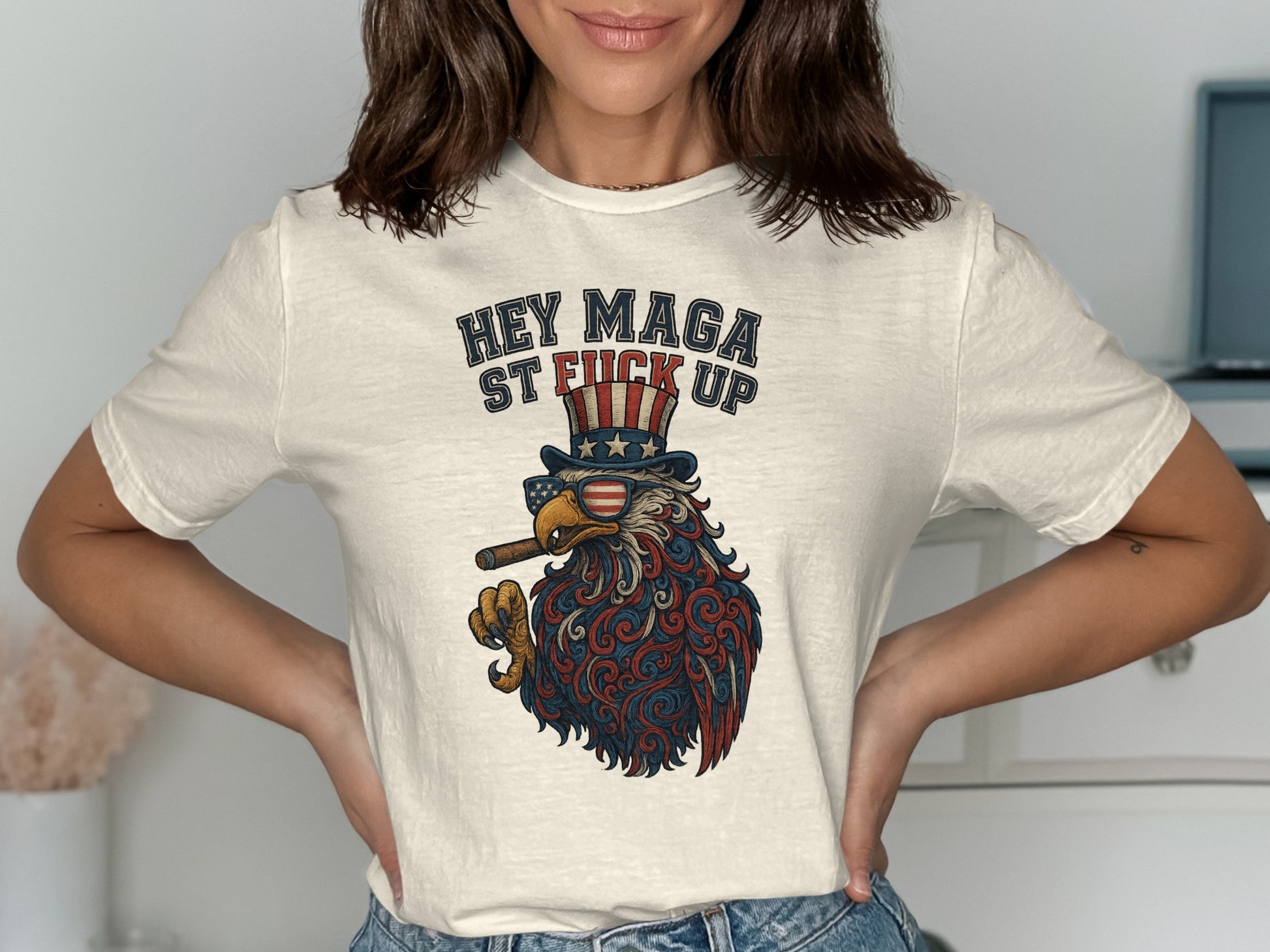 Hey Maga St Fu*k Up Eagle Graphic Tee product