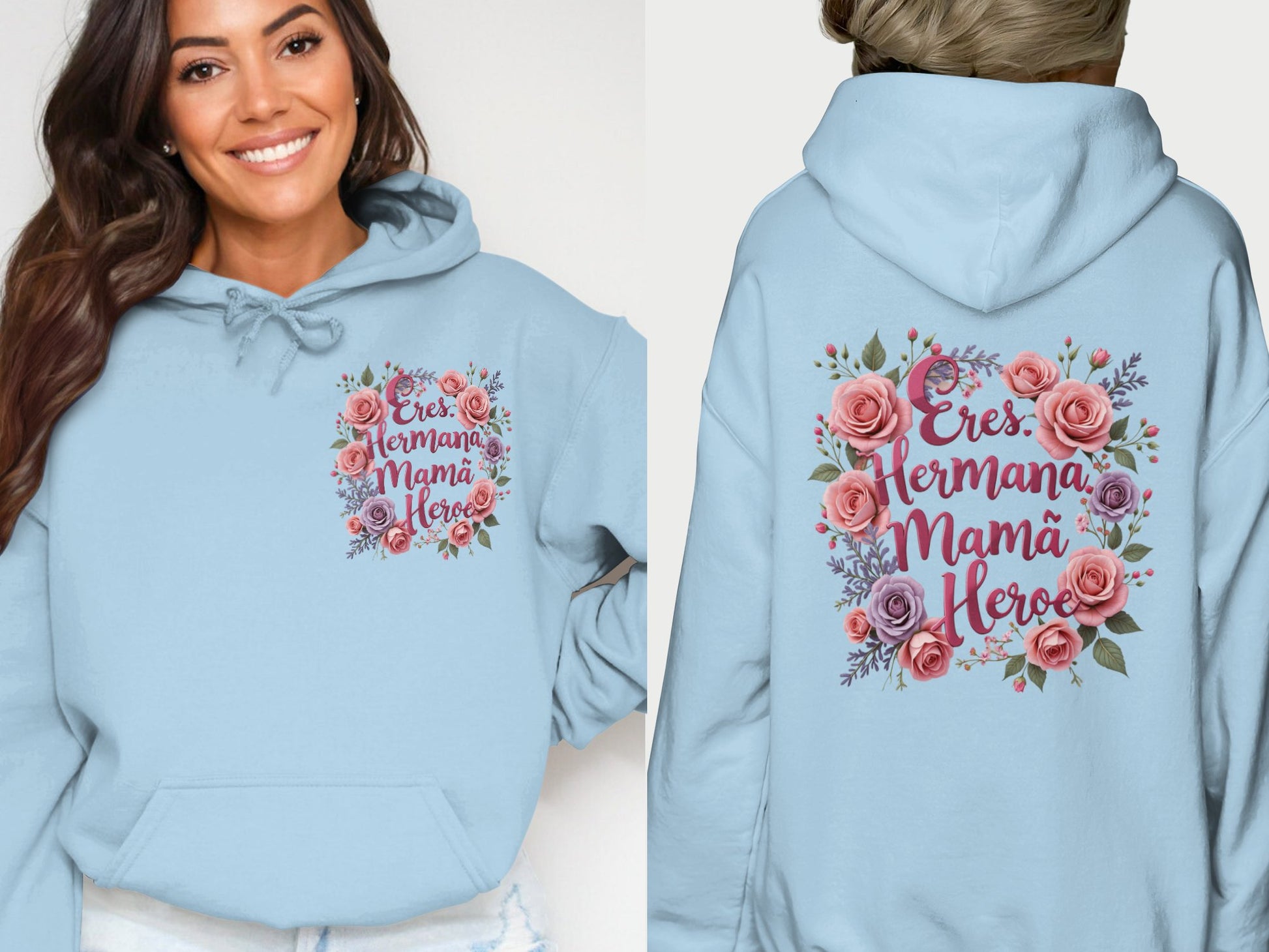 Eres Hermana Mamá Heroe Floral Hoodie product
