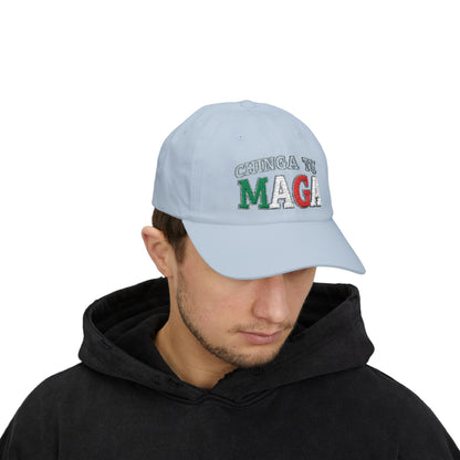 CHINGA Tu Maga Hat Embroidered Classic Dad Cap, Casual Hat for Every Occasion, Trendy Gift for Dads, Summer Accessory, Unisex Cap