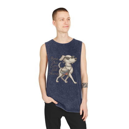 Born Extra Still Thriving Unisex Stonewash Tank Top