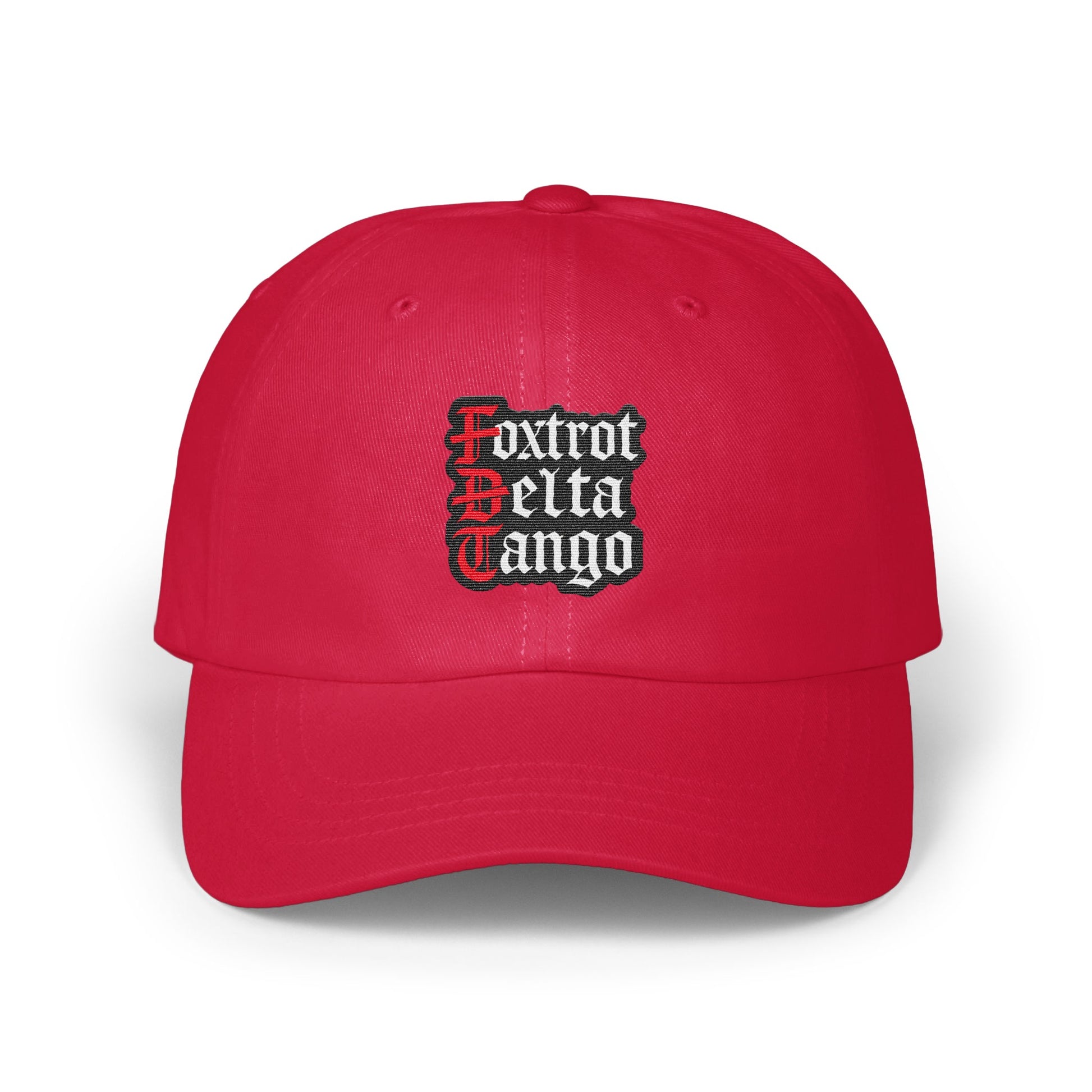 Foxtrot Delta Tango Embroidered Red Baseball Cap product type