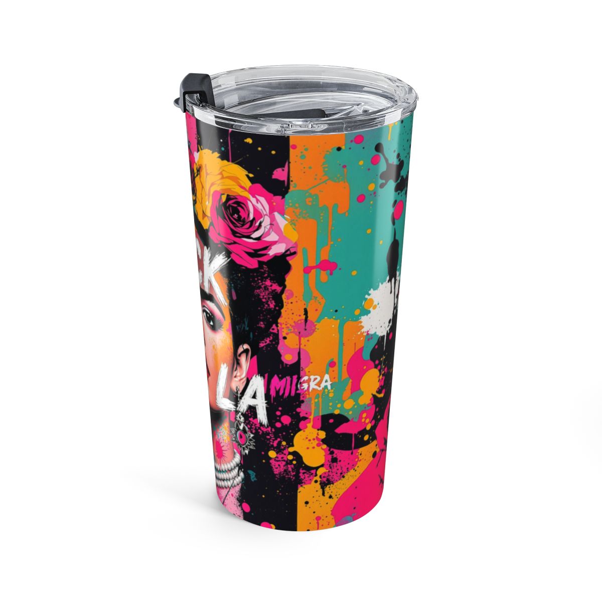 Colorful Artistic Portrait Insulated Travel Tumbler