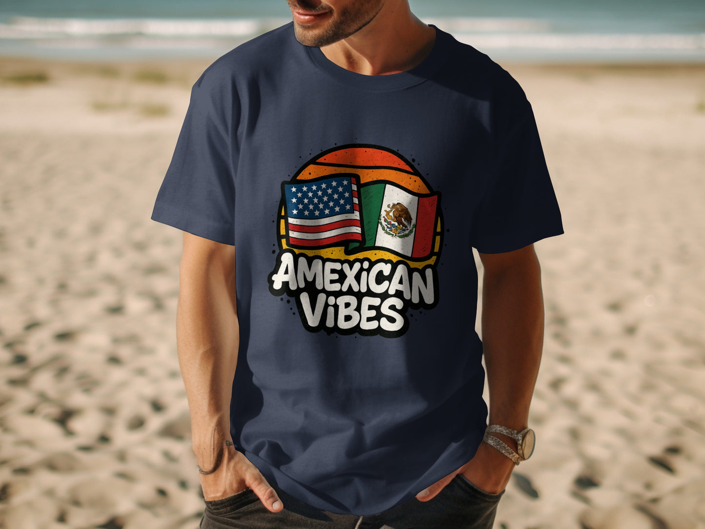 AMEXICAN VIBES Graphic Tees Casual Style T-Shirt product type