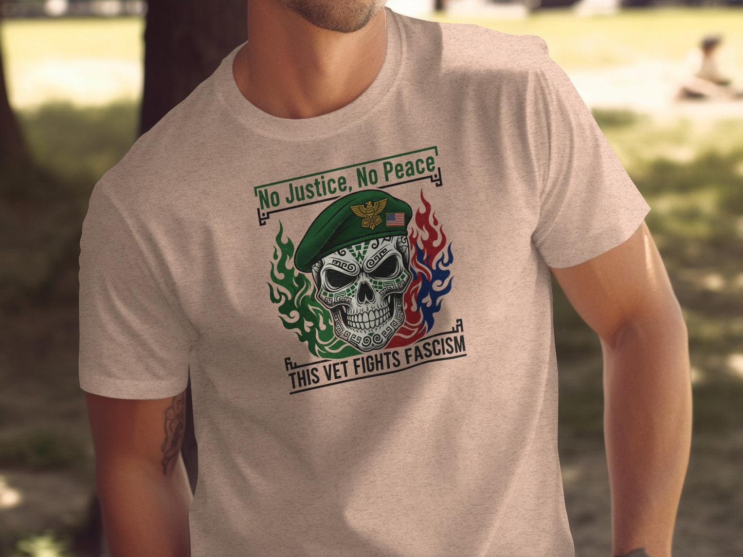 No Justice No Peace This Vet Fights Fascism T-shirt