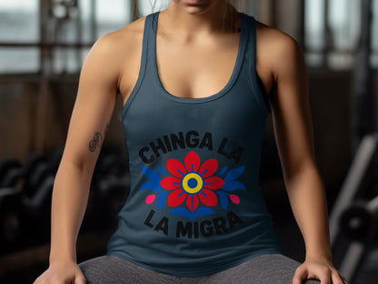 Chinga La Migra Graphic Tank Top Fitness Apparel