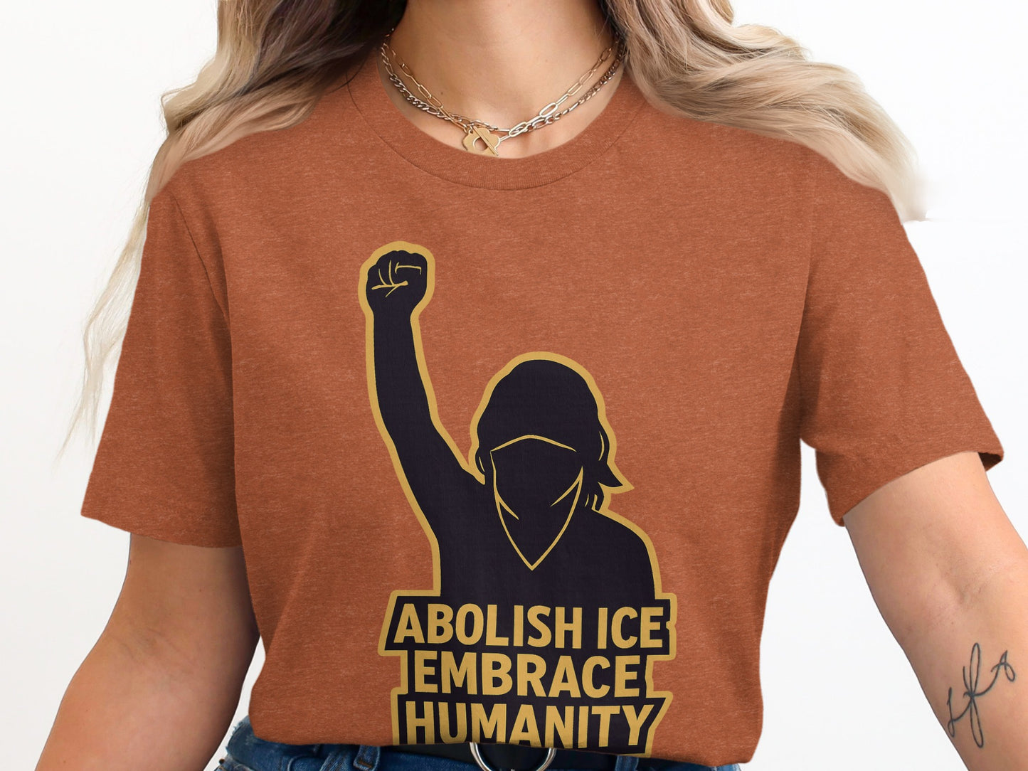 Abolish Ice Embrace Humanity Graphic Tee product type