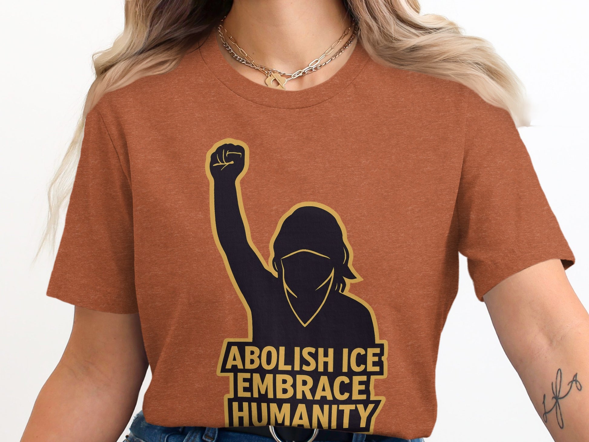 Abolish Ice Embrace Humanity Graphic Tee product type