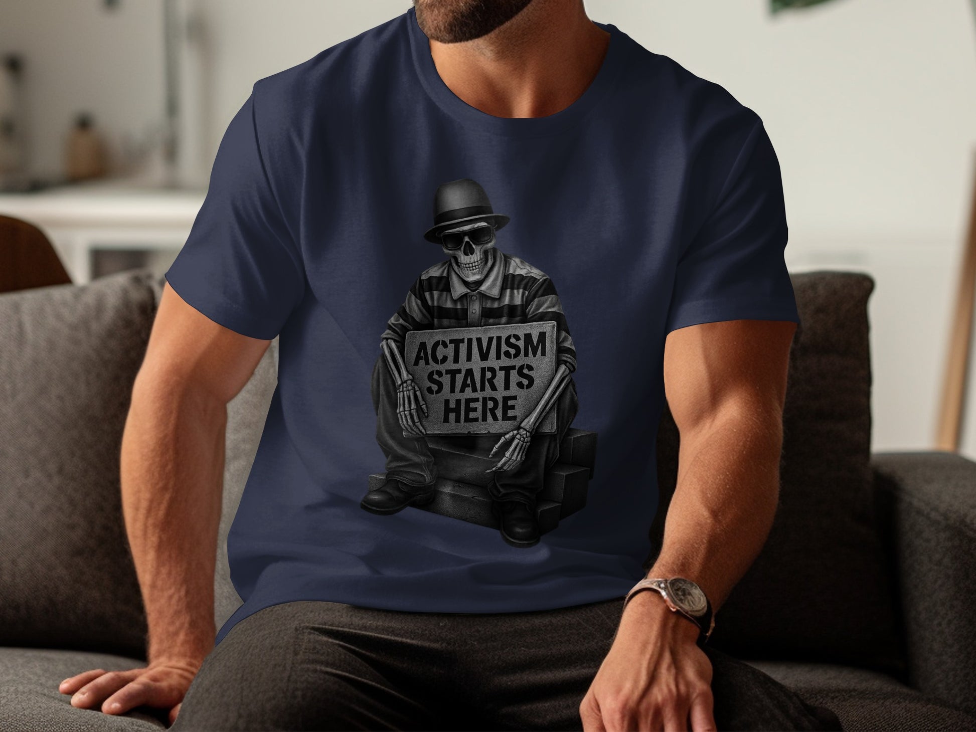 Activism Starts Here Skeleton Graphic T-shirt product