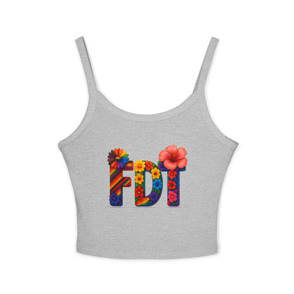 high quality Floral FDT Women's Spaghetti Strap Tank Top – Vibrant Summer Style