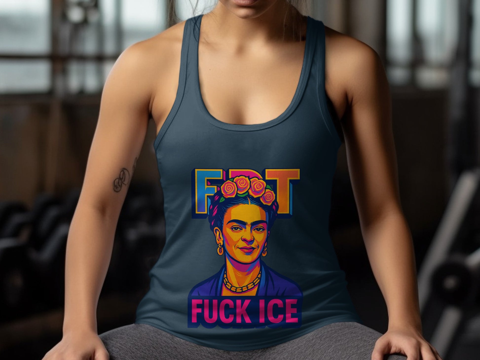 Frida FDT Fuck ICE Statement Tank Top product type