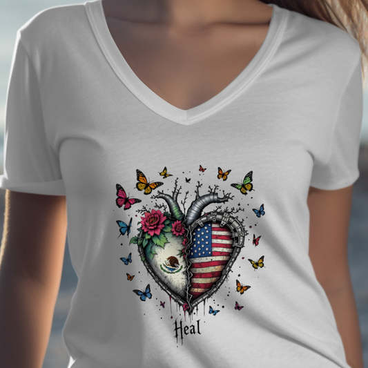 Heart Design with Butterflies and Heal Message product type