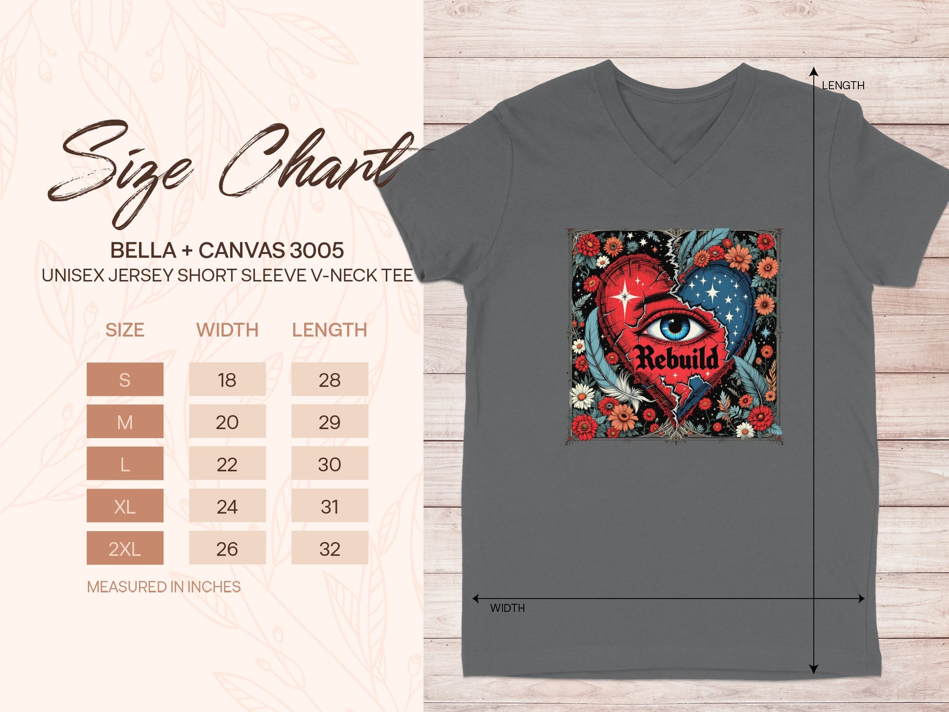 Rebuild Themed Designer V-Neck Tee Shirt product