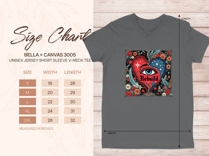 Rebuild Themed Designer V-Neck Tee Shirt product