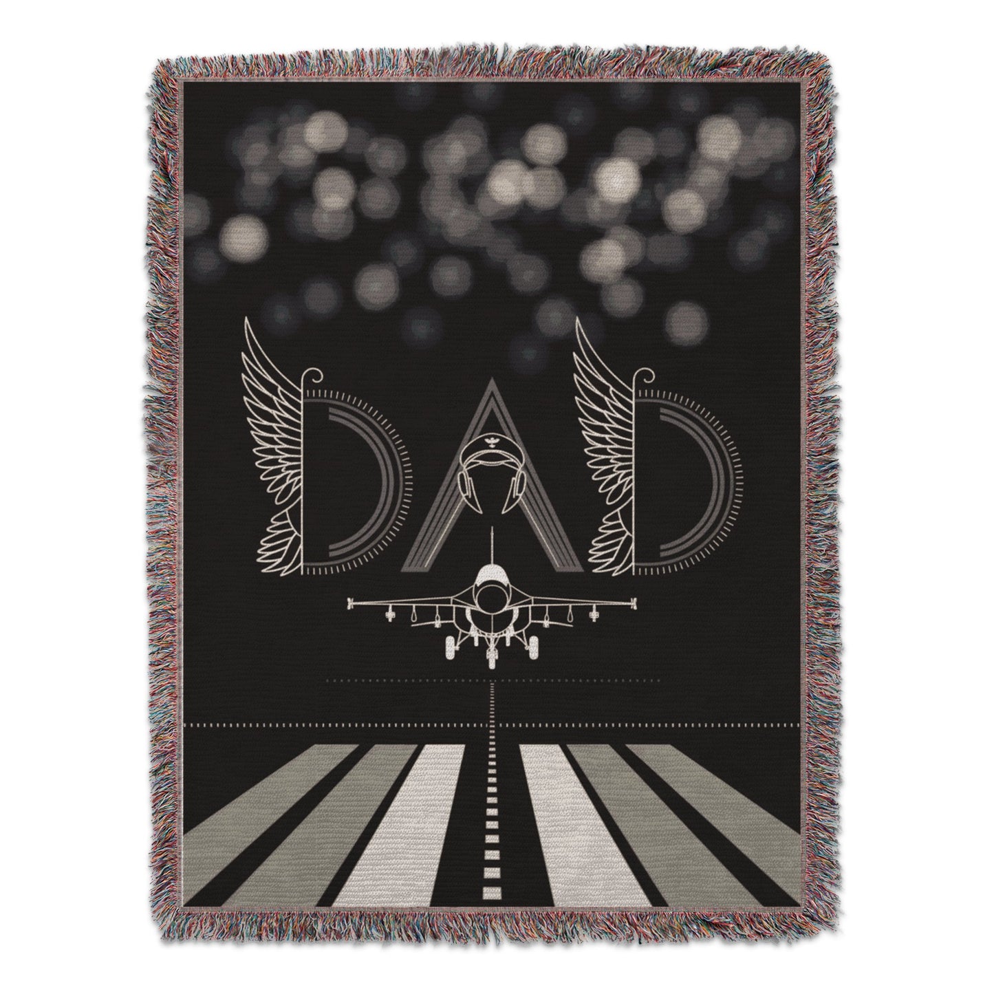 Dad Airplane Wings Design Woven Blanket product type