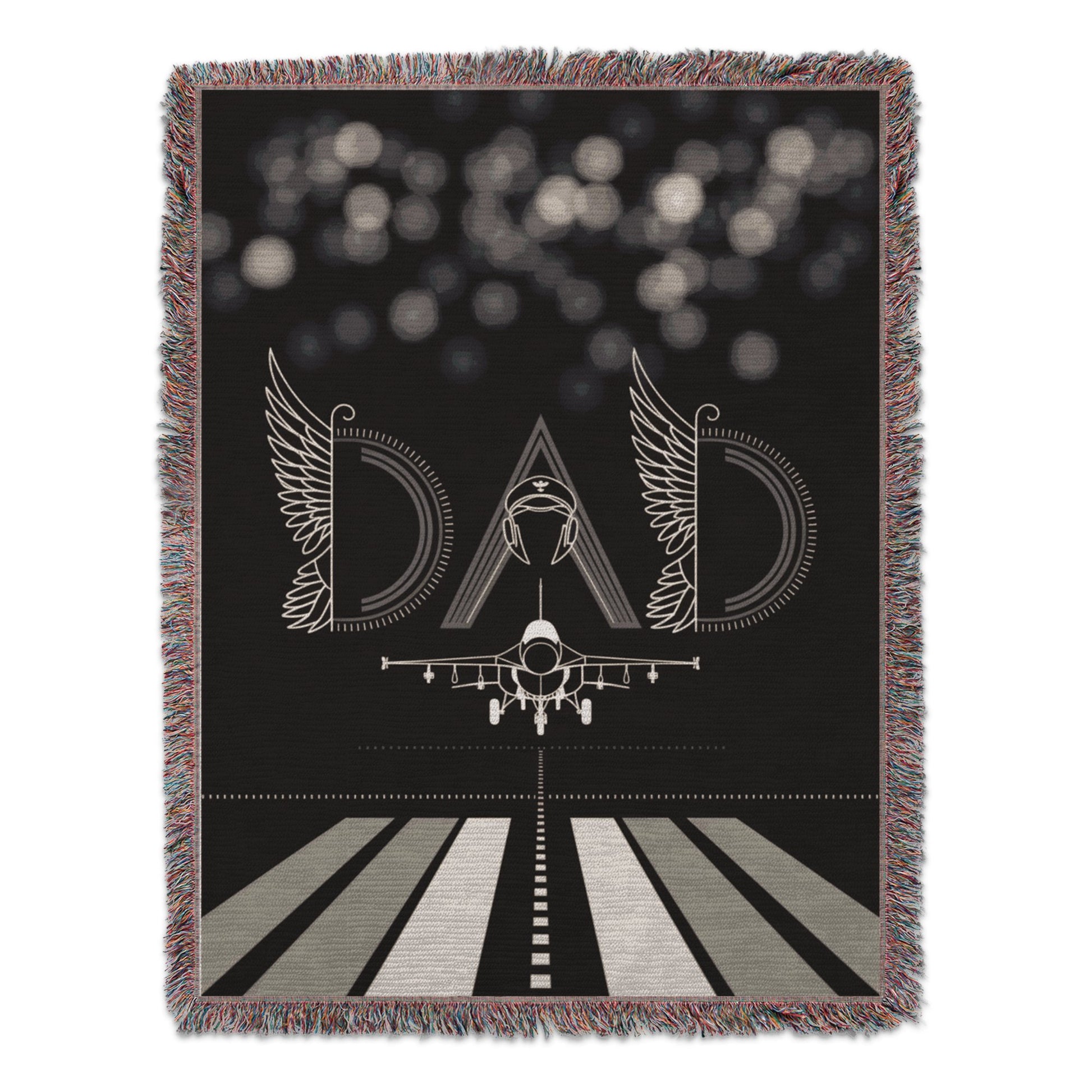 Dad Airplane Wings Design Woven Blanket product type