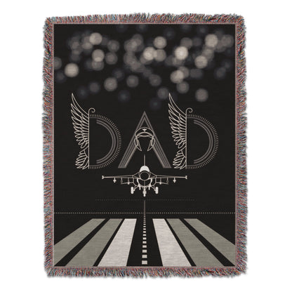Dad Airplane Wings Design Woven Blanket product type