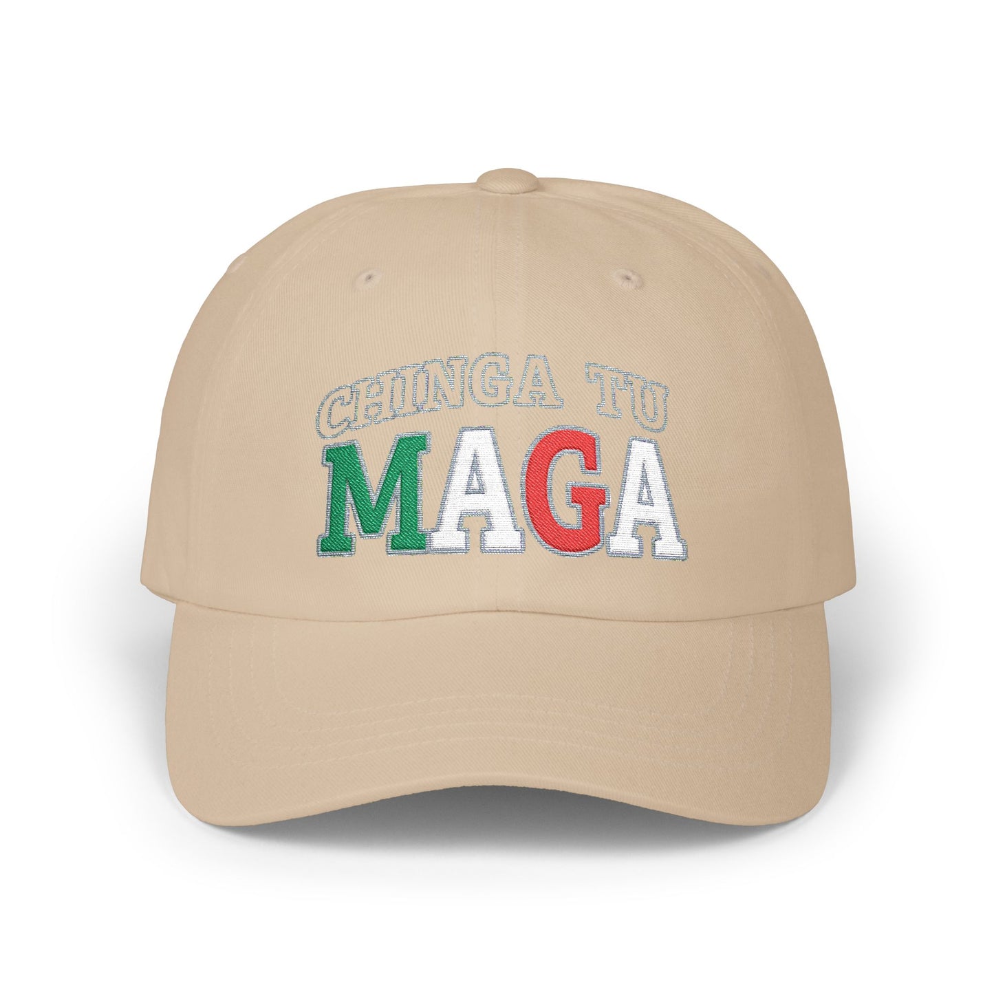 CHINGA Tu Maga Hat Embroidered Classic Dad Cap, Casual Hat for Every Occasion, Trendy Gift for Dads, Summer Accessory, Unisex Cap