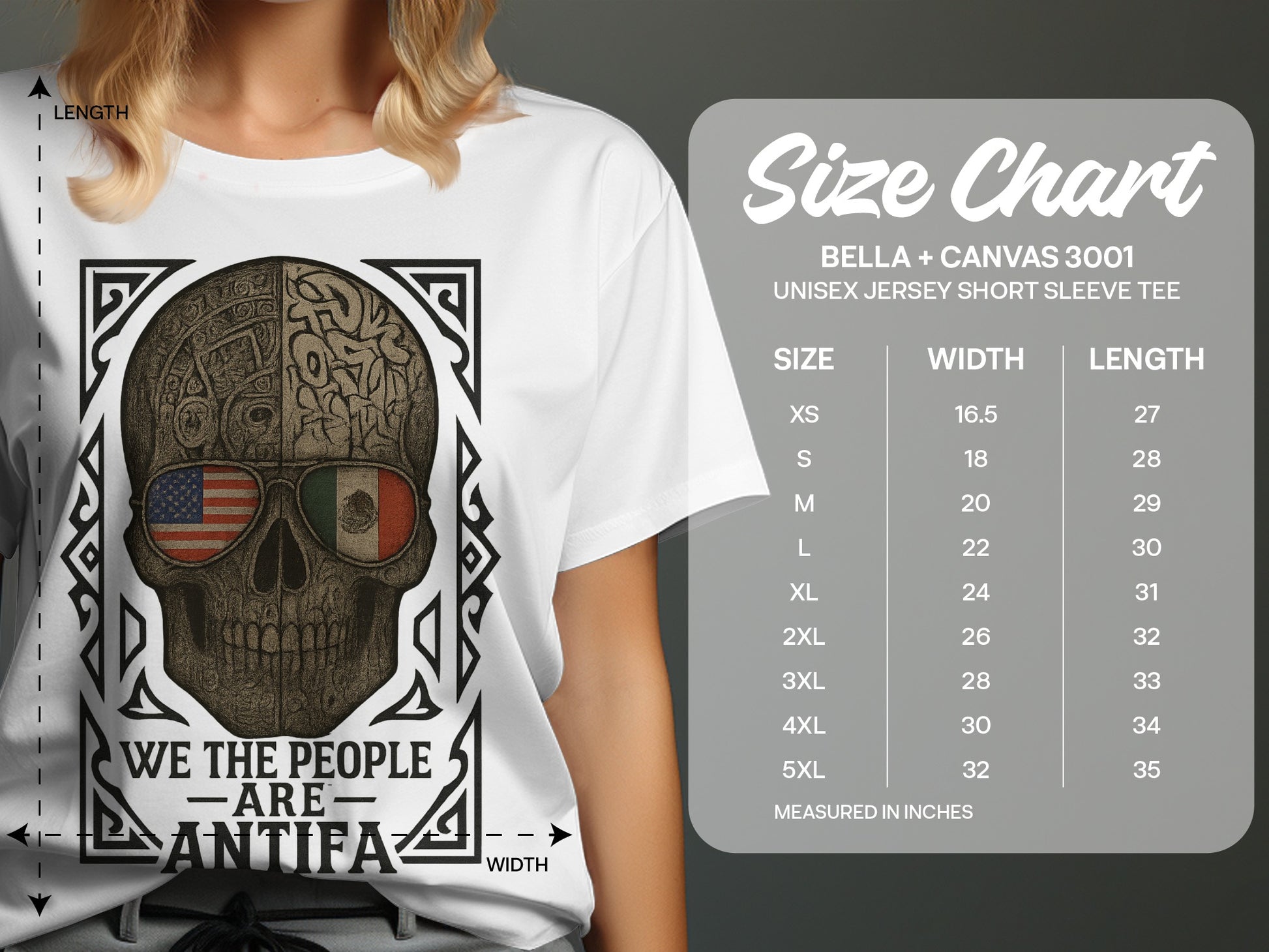 We The People Are Antifa Skull Graphic T-shirt