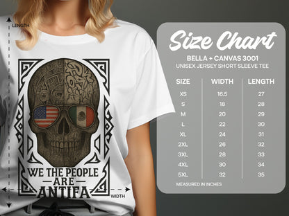 We The People Are Antifa Skull Graphic T-shirt