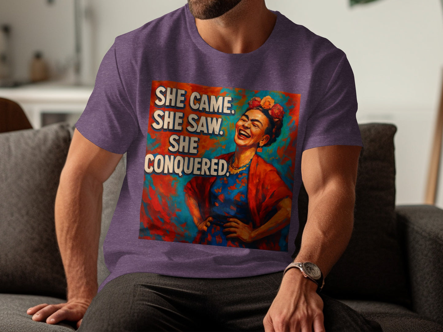 She Came She Saw She Conquered Printed Shirt product