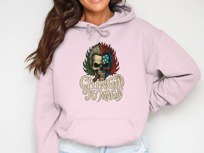 Unique Skull Design Chinga Tu Maga Hoodie product type