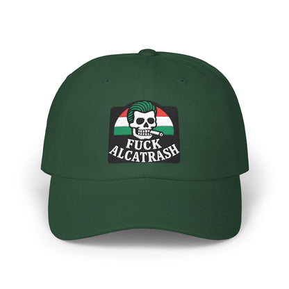 Fuck Alcatrash, FDT, Anti Trump Embroidery Hat. Classic Dad Cap with Skull Design, Casual Hat for Men, Streetwear Accessory, Gift for Dads, Summer Headwear, Inspirational Cap