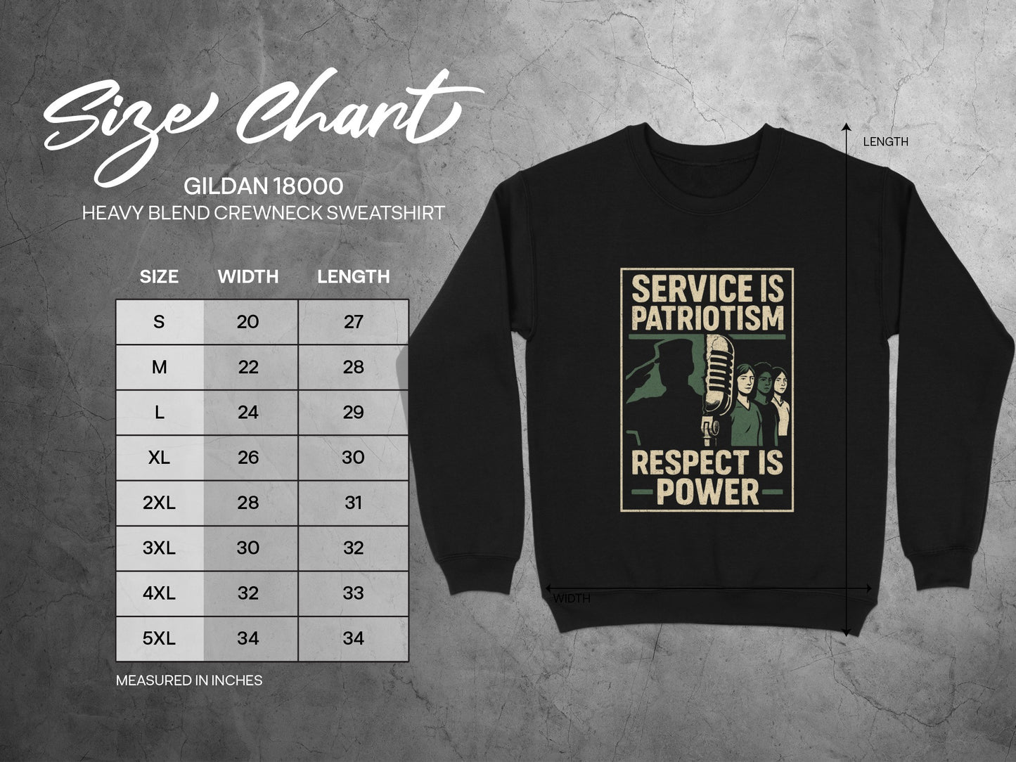 Service is Patriotism Respect is Power Sweatshirt product