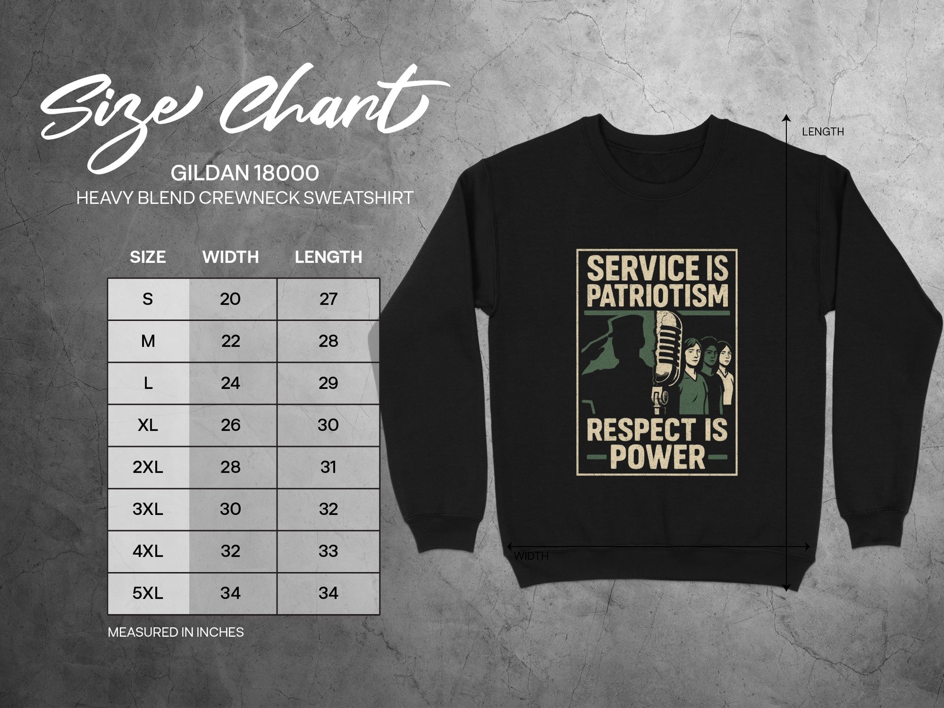 Service is Patriotism Respect is Power Sweatshirt product